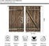 Cinbloo Farmhouse Kitchen Curtains Rod Pocket 27.5W x 39L Inch Brown Barn Door Wooden Rustic Garage Gate Vintage Country Antler Handles Modern Art...