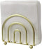 Home Basics Flat Wire Steel Free Standing Upright Non-Skid Modern, Gold Paper Napkin Holder/Freestanding Tissue Dispenser, 5"x 6"x 2" in...