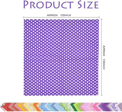42Pcs 10"x10" Quilting Cotton Fabric Squares Sheets Pre-Cut Multi-Color Design Printed Floral Craft Fabric for DIY Sewing Scrapbooking Quilting Cr...