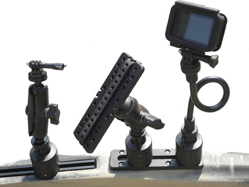 METER STAR 360 Degree Flexible Axis Camera Mount for Kayak Mounting Base with 1/4" Screws and Camera Special Mount for Hero 12 11 10 9 8 7 6 5 4 a...