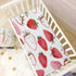 Fitted Crib Sheet Watercolor Strawberries Baby Sheets for Standard Crib Toddler Mattress Cover, Soft Microfiber Breathable Mattress Cover,27" x 39...