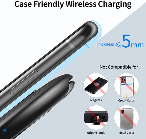 Nalwort 2 in 1 Wireless Charger Compatible with iPhone Apple Watch and AirPods Qi Fast Charger Wireless Charging Station for iPhone 15/14/13/12/11...