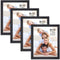 Langdon House 8x10 Picture Frame Set (Black, 4 Pack), Sleek & Classic, Fabulous Black 8x10 Frames, Swivel Tabs, Table Top Easel and Wall Hanging H...