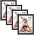 Langdon House 8x10 Picture Frame Set (Black, 4 Pack), Sleek & Classic, Fabulous Black 8x10 Frames, Swivel Tabs, Table Top Easel and Wall Hanging H...