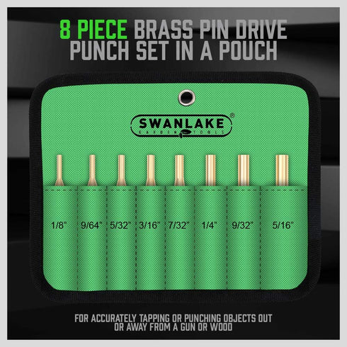 SWANLAKE 8-Piece Brass Punch Set, Removing Repair Tool1/8" - 5/16" Brass Pin Drive Punch Set...