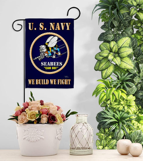 Sea Bees Garden Flag Home Decor Armed Forces United State American Decorations Military Memorabilia Remembrance Wall Tapestry Retire Outdoor Memor...
