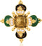 Retro Pearl Cross Brooch Pins for Women Fashion...