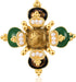 Retro Pearl Cross Brooch Pins for Women Fashion...