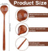 10.8 Inch Long Handle Wooden Spoons, Korean Spoon with Handle Spoon for Cooking, Wood Soup Spoons for Korean Food Soup Cooking Mixing Stirring Kit...