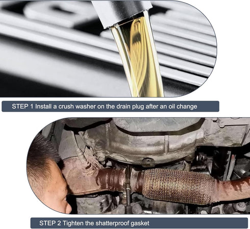 12 PCS Car Oil Drain Screw Washer, M16 Gearbox Oil Drain Plug Anti-Pressure Metal Washer, Replacement OEM 11126AA000 Parts, for Subaru Baja Forest...