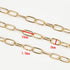 16.4 Feet Aluminum Oval Light Gold Chains for Jewelry Making Unwelded Paperclip Link Cable Chain Roll Necklace Chains Bulk with Lobster Clasps and...