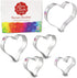 Heart Cookie Cutters 5-Pc. Set Made in USA by Ann Clark, 5", 4.25", 4", 3.5", 3"...
