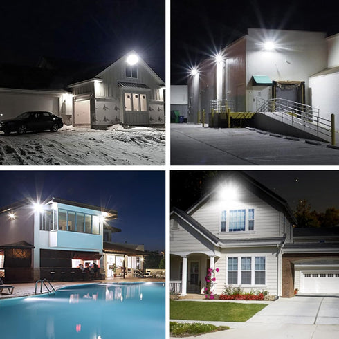 AUXTINGS 10W LED Flood Lights Outdoor Security Lights 1000LM Outside Lamp 6000K Daylight White Spot Light Exterior Lighting for Yard Backyard Hous...