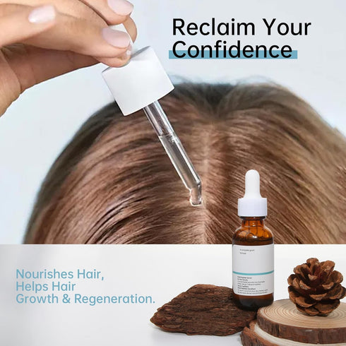 Hair Growth Serum for Thinning Hair, 30mL Vegan Hair Serum for Hair Growth, Natural Frizzy Hair Serum for Men & Women....