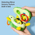 Jollybaby Plush Stuffed Fruit Baby Rattle Toy for Stroller Car Seat Crib, Montessori Sensory plush Avocado Toy with Rattle and Mirro Toy for Baby ...