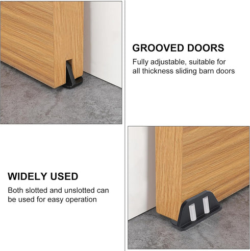 Barn Door Floor Guide Bearing Design, Sliding Barn Door Floor Guide Adjustable Rollers at The Bottom Strong and Durable Steel Frame....