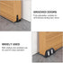 Barn Door Floor Guide Bearing Design, Sliding Barn Door Floor Guide Adjustable Rollers at The Bottom Strong and Durable Steel Frame....
