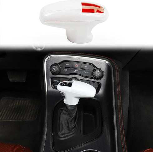 Voodonala for Challenger Charger ABS Gear Shift Shifter Knobs Cover Trim for 2015-2024+ Dodge Challenger Charger Interior Accessories 2018-2024+ D...