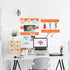 Felt Pin Board Bar Strips Bulletin Board for Bedrooms Offices Home Wall Decoration, Notice Board Self Adhesive Cork Board with 35 Push Pins for Pa...
