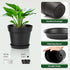 T4U 4 Inch Plant Pots 8-Pack - Small Plastic Planter with Drainage Hole and Saucer, Decorative Nursery Pot Bulk for African Violet, Snake Plant, S...