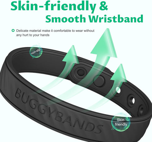 Mosquito Repellent Bracelets, 2 Pack Silicone Mosquito Repellent Bands with DEET Free, Natural & Waterproof Bug Wristbands for Kids and Adults, Ou...