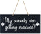 LifeSong Milestones Dog Wedding Sign Anniversary Engagement Decor Rope Signs for Reception and Ceremony for Bride and Groom Decorations 5.5x12 (My...