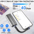 QIANRENON 40Gbps USB4.0 C Male to 90° Angle C Male Data Short Cable 240W USB Type C 4.0 PD Fast Charging Flat Flex Cable, for Thunderbolt 3/4 Smar...