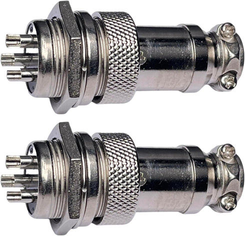 CESS Aviation 3 Pins Plug and Socket Wire Cable Connector - Diameter 0.63" (16mm) (2 Packs)...
