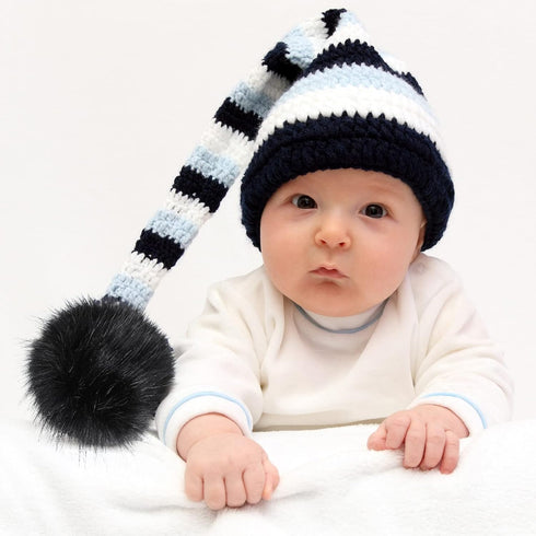 Juinte 8 Pcs 6 Inch Large Fur Pom Pom Balls for Hats Fluffy Faux Fur Pompom Balls with Snap Button for Hat Shoes Scarves Bag Charms DIY Crafts(Bla...