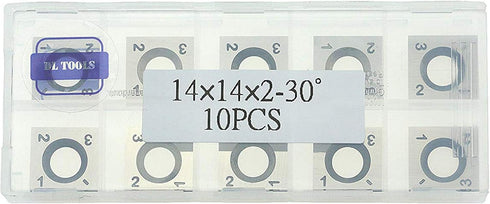 DLtools 14mm Square Straight Tungsten Carbide Insert (14X14X2.0)-4 Edges for Wood Working Spiral/Helical Planer Cutter Head and Popular Full/Pro W...