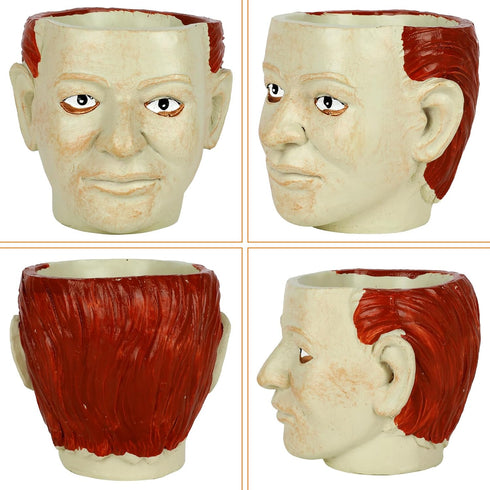 Horror Movie Planters Scary Head Plant Pots Small Face Flower Succulent Pots Vase with Drainage Hole for Indoor Outdoor Home Halloween Décor, Resi...
