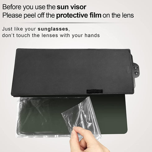 Veharvim Polarized Sun Visor for Car, Upgraded UV400 Car Sun Visor Extension with PC Lens and Side Sunshade,Anti-Glare Visor for Safe Driving (No ...