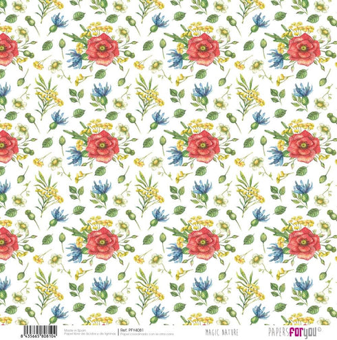 Papers For You - Scrapbooking and Craft Paper Kit | "Magic Nature" Collection | Includes 8 Double Sided Papers with Different Designs | Size 12" x...