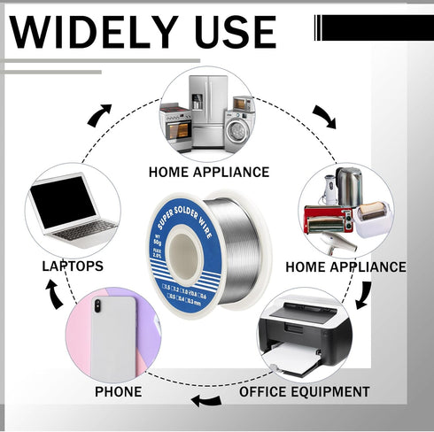 4 Pack Sn60 Pb40 Tin Rosin Core Solder Wire Content 2.0% Solder Flux for Electrical Soldering Electronics Repairing Circuit Board DIY Home Applian...