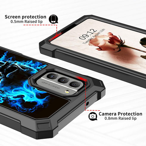 for Nokia G310 Case,Nokia G310 Phone Case with Glass Screen Protector,360 Full-Body Hard PC & Soft TPU Bumper Shockproof Protective Phone Case for...