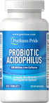 Puritans Pride Probiotic Acidophilus Tablets, White, 100 Count...