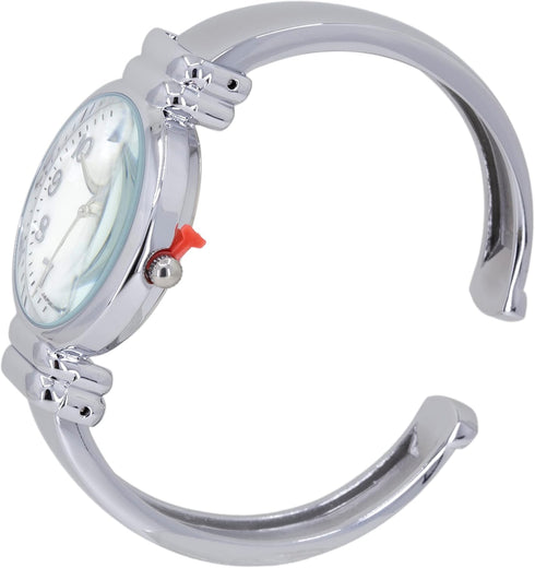 Blekon original mother of pearl cuff bracelet watch for women with 31mm case Japanese quartz movement metal hinged bangle style cuff wrist watch f...