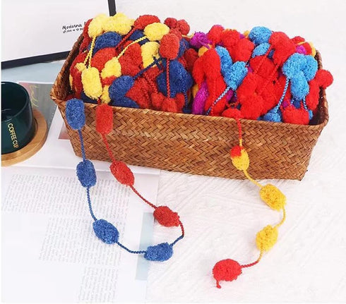 3 Rolls Pomp-A-Doodle Yarn,100% Polyester Jelly Bean POM-POM Ball Yarn for Crochet Knitting Handcraft Mat Pet Nest 450g (Sunny Day)...
