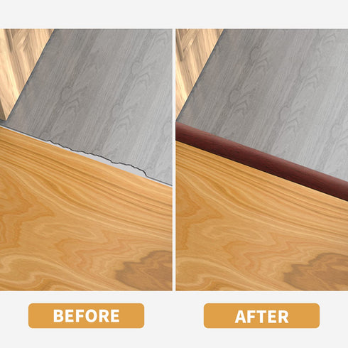 Floor Transition Strip, 3.3 Ft Self Adhesive Vinyl Flooring Transition Strips Wood to Tile Floor Divider Strip for Joining Floor Gaps Tiles Carpet...