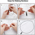 100 Pcs 18" 1.5mm Black Waxed Cord Necklace String Bracelet Faux Leather Chain Clasp Bulk for Jewelry Making Supplies Accessories...