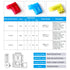 120PCS Nylon Insulated Flag Spade Quick Disconnects Wire Connectors, 90 Degree Electrical Female Crimp Terminals Assortment Kit AWG22-10...
