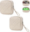 Sanitary Pad Storage Bag, Leather Period Bags for Teen Girls, Portable Tampon Menstrual Cup Pouch Nursing Pad Holder Purse, Sanitary Pouch for Fem...