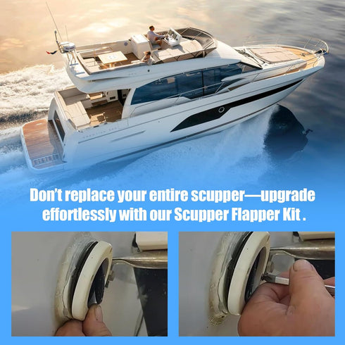 Boat Scupper Flapper Replacement for FSRK-3-DP TH Mar-ine Boat Scupper Flappers Repair Kit, 1/2" and 3/4" Scupper Flappers Valves - for Boats Stai...