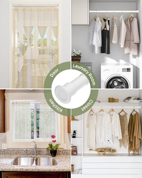 ALLZONE Heavy Duty Tension Shower Curtain Rod 28-42 Inches for Bathroom, Window, Non-Slip, Adjustable with Strong Spring Pole for Closet, Doorway,...