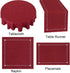 Grelucgo Handmade Hemstitched Polyester Rectangle Table Runners Dresser Scarves, Cranberry 14x84 inch...
