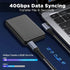 V 240W Right Angle USB 4 Cable for Thunderbolt 4 Cable 2.6 FT USB 4 Coaxial Cable with 40Gbps Data and 8K@30Hz/5K@60Hz,Compatible with Thunderbolt...