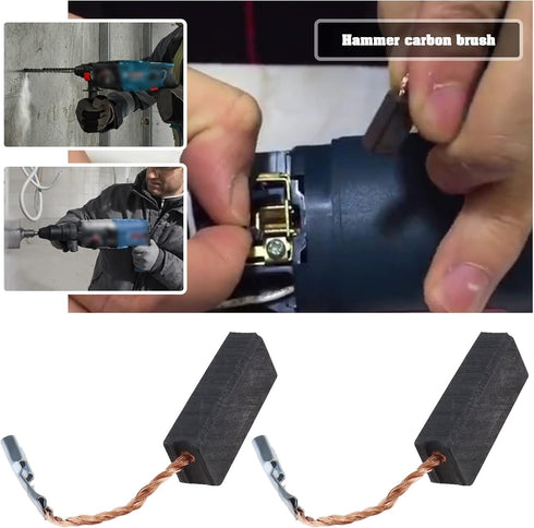 2 Pairs Carbon Brushes Compatible with Bosch GBH 2-24 DFR/GBH 2-24 RLE/GBH 2-24 DSR/GBH 2-24 DSE Rotary Hammer Drills Power Tools Electric Tools 5...