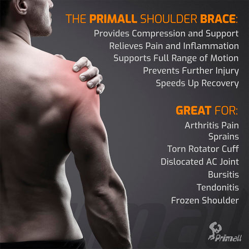 Primall Shoulder Brace for Men and Women | Orthopedic Shoulder Compression Sleeve for Torn Rotator Cuff, Dislocated AC Joint, and Other Injuries |...