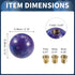Round Ball Shift Knob, 5.4cm Universal for Automatic and Manual Vehicle Gear Shifter Knob with 3 Adapter Acrylic Purple, 1 Set...