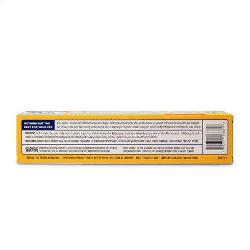 Arm & Hammer Complete Care Enzymatic Dog Toothpaste Value Size | 6.2 oz Peanut Butter Flavor Enzymatic Dog Toothpaste for Puppies | Great Tasting ...